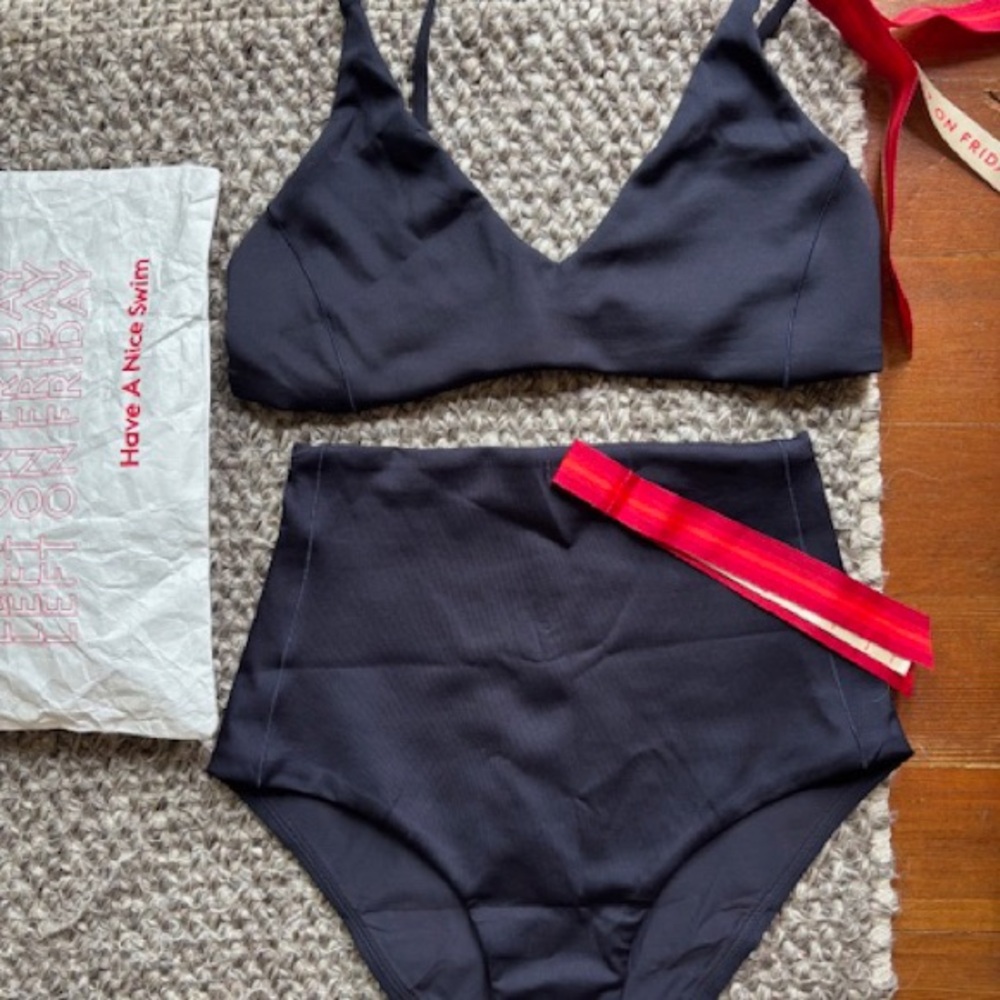 Left On Friday Navy Bikini Set NWT